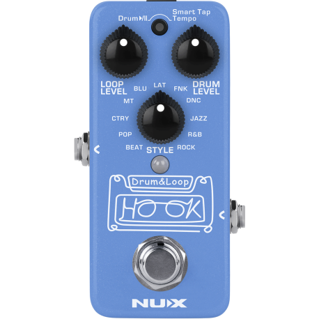 Pédale Looper NUX HOOK-DRUM & LOOP MINI