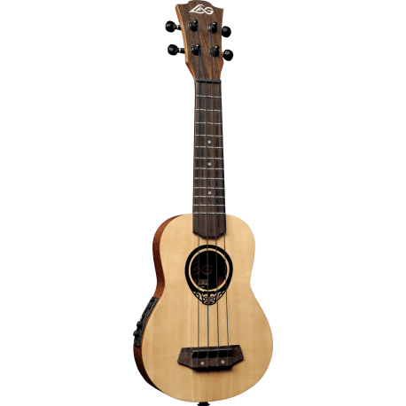 Ukulélé Lag Tiki Uku Soprano Slim Arched Back Electro