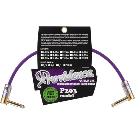 Cable Jack patch coudé Providence P203 30cm