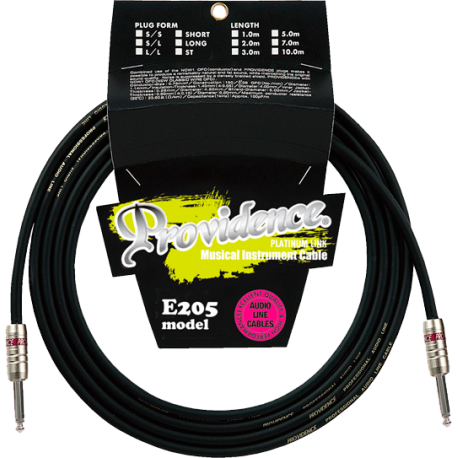 Cable jack Providence E205 Vintage 5 m droit