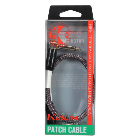 Cable patch Jack coudé Kirlin 30cm tressé