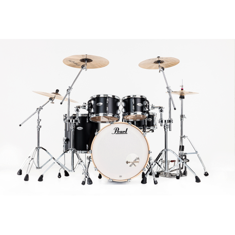 Batterie Pearl Professional Maple Rock 22" 4 fûts - Matte Caviar Black