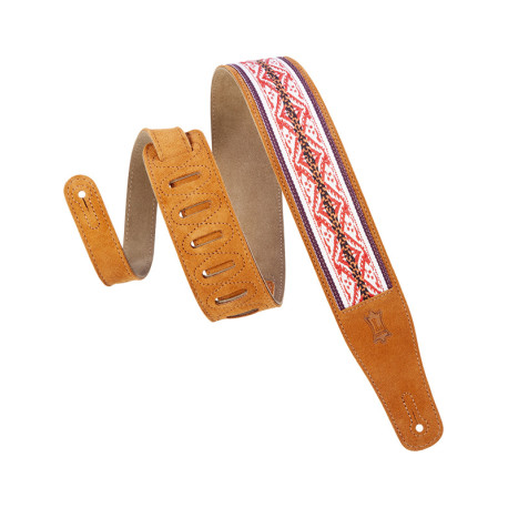 Sangle Levy's 6,4 cm daim et jacquard - Honey