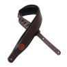 Sangle Levy's 6 cm logo Levy's cuir pleine fleur - Dark Brown