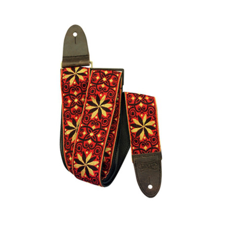 Sangle Levy's 5 cm tissu avec motifs Hootenany dos cuir - Design 021