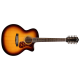 Guitare électro 12 cordes Guild F-2512 CE jumbo antique Burst