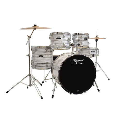 Batterie Mapex Tornado rock 22 Wood Grain White