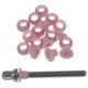 20 rondelles nylon roses Danmar pour tirants