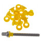 20 rondelles nylon jaunes Danmar pour tirants