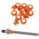 20 rondelles nylon oranges Danmar pour tirants