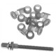 20 rondelles nylon grises Danmar pour tirants