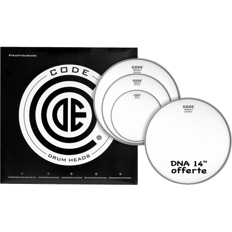 Pack Code DNA Sablée Fusion 10" 12" 14" + 14" DNA offerte