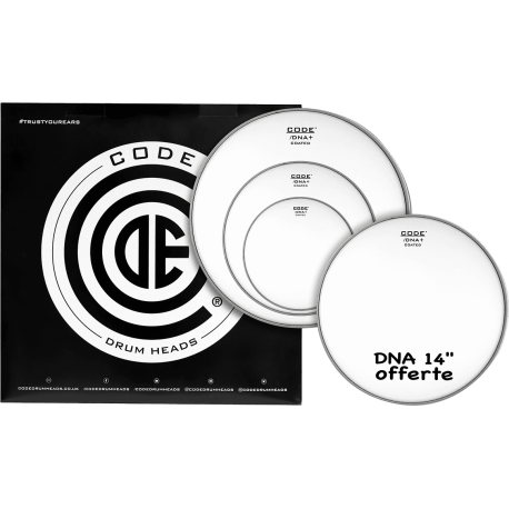 Pack Code DNA Sablée Rock 10" 12" 16" + 14" DNA offerte