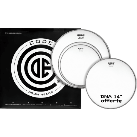 Pack Code DNA Sablée Standard 12" 13" 16" + 14" DNA offerte