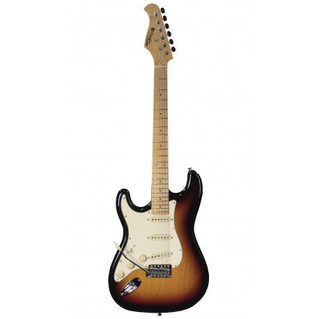 Guitare électrique gaucher Prodipe ST80LHMA sunburst
