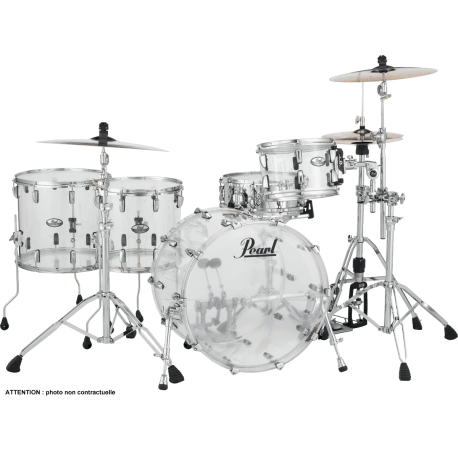 Batterie Pearl Crystal Beat Rock 22" 4 fûts 2TB - Ultra Clear