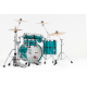 Batterie Pearl Master Maple Pure Rock 22" 4 fûts Custom Aqua Turquoise Stripe