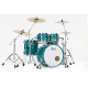 Batterie Pearl Master Maple Pure Rock 22" 4 fûts Custom Aqua Turquoise Stripe