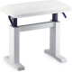 Banquette piano Stagg Hydrolique blanc mat assise Skai
