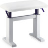 Banquette piano Stagg Hydrolique blanc mat assise Skai