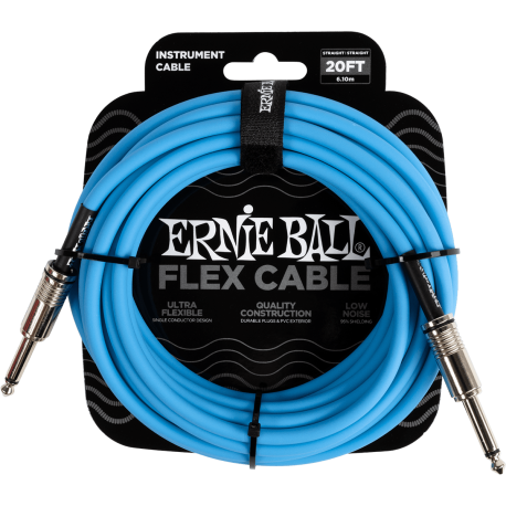 Cable Jack Ernie Ball Flex 6m bleu