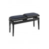 Banquette piano double Stagg PB 245 noire brillante velour