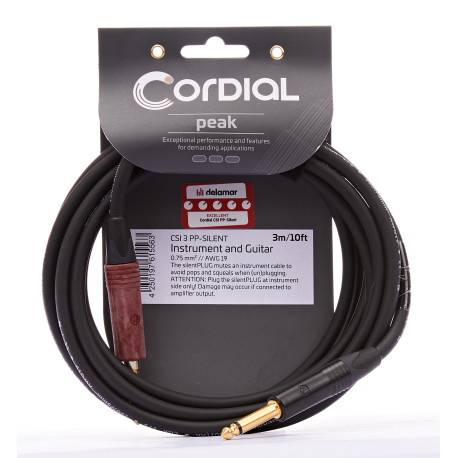 Cable guitare Jack Cordial 6 m avec coupe son Neutrik