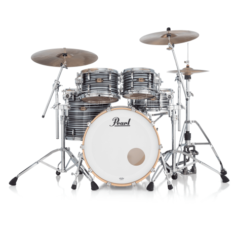 Batterie Pearl Master Maple Gum Rock 22" 4 fûts - Custom GyroLock-L Black Oyster Swirl
