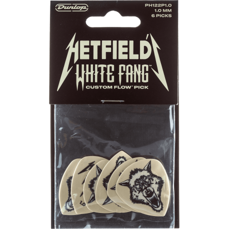 Dunlop Hetfield White Fang Player's Pack de 6, 1.00 mm