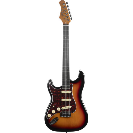 Guitare électrique gaucher Eko ST300 Sunburst