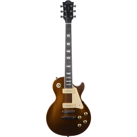 Guitare électrique Eko LS400 type LP Gold Sparkle P-90
