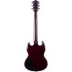 Guitare électrique Eko DV300 type SG gloss red