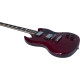 Guitare électrique Eko DV300 type SG gloss red