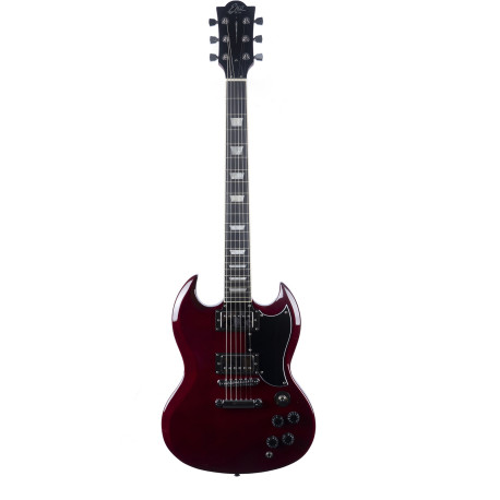 Guitare électrique Eko DV300 type SG gloss red