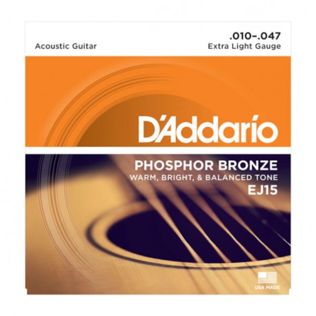 Cordes guitare acoustique phosphor bronze EJ15