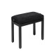 Banquette piano Stagg noire mat assise velour noir