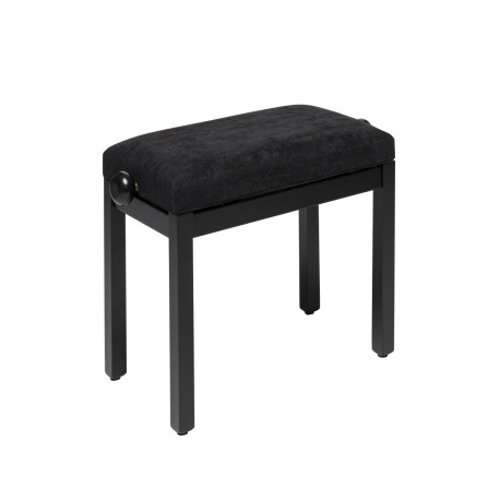 Banquette piano Stagg noire mat assise velour noir