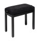 Banquette piano Stagg noire mat assise velour noir