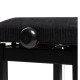 Banquette piano Stagg noire mat assise velour noir