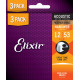 Pack 3 jeux Elixir Nanoweb Phosphore bronze 12-53