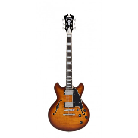 Guitare D'Angelico Premier mini DC Dark Iced Tea Burst