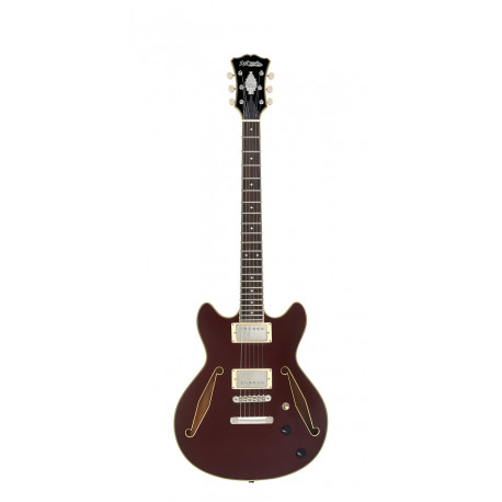Guitare D'Angelico Premier mini DC Tour Solid Wine