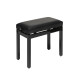 Banquette piano Stagg noire brillante assise skai noir