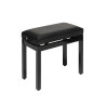 Banquette piano Stagg noire brillante assise skai noir