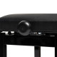 Banquette piano Stagg noire brillante assise skai noir
