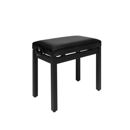 Banquette piano Stagg noire mat assise skai noir