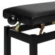 Banquette piano Stagg noire mat assise skai noir