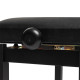 Banquette piano Stagg noire mat assise skai noir