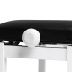 Banquette piano Stagg blanc mat assise skai noir
