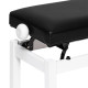Banquette piano Stagg blanc mat assise skai noir